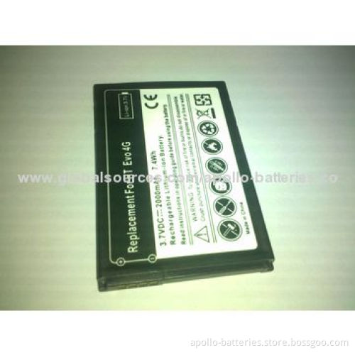 Mobile Phone Battery for HTC EVO 4G/G6/G8/G9, 2000mAh